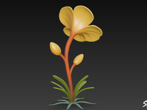 卡通狸藻 3D 模型