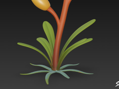 卡通狸藻 3D 模型