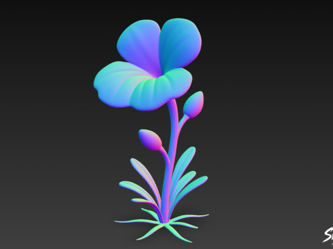 卡通狸藻 3D 模型