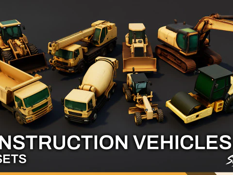 Пакет будівельних машин 3D Модель