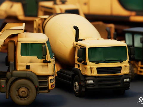 Paquete de veh&iacute;culos de construcci&oacute;n Modelo 3D