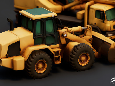 Pacchetto veicoli da costruzione Modello 3D