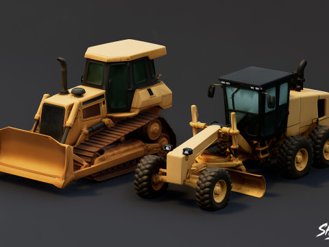 Pacchetto veicoli da costruzione Modello 3D