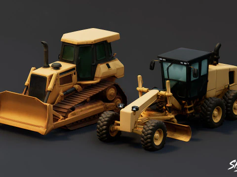 Paquete de veh&iacute;culos de construcci&oacute;n Modelo 3D