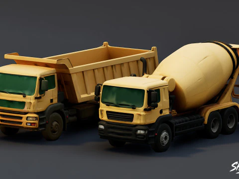 Paquete de veh&iacute;culos de construcci&oacute;n Modelo 3D