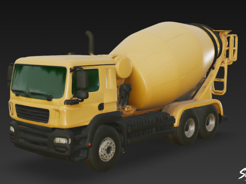 Autobetoniera Modello 3D