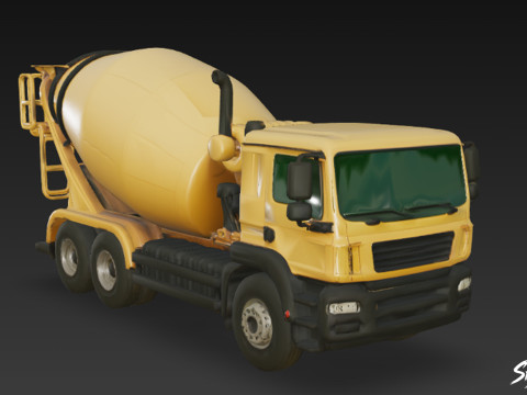 Autobetoniera Modello 3D