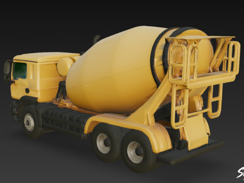 Autobetoniera Modello 3D