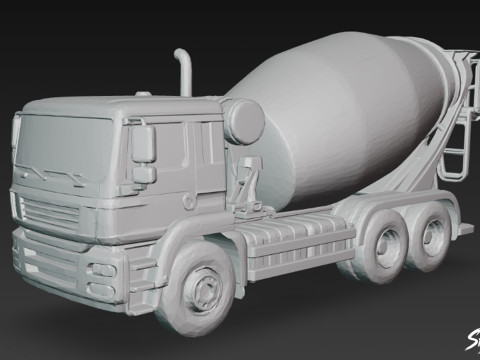 Autobetoniera Modello 3D