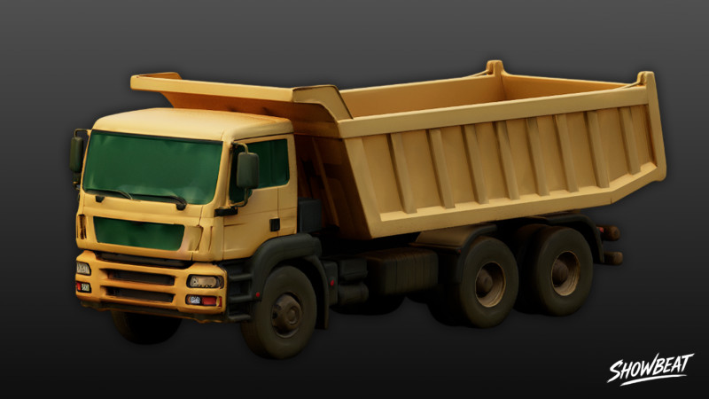 自卸车 3D 模型 .c4d .max .obj .3ds .fbx .stl .blend