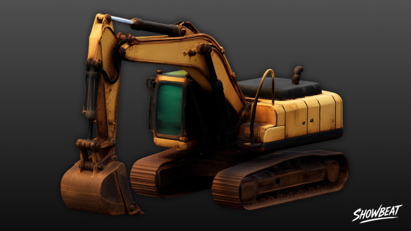 掘削機 3Dモデル .c4d .max .obj .3ds .fbx .stl .blend