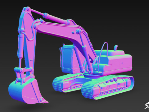 掘削機 3Dモデル