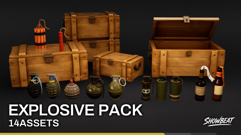 Pacchetto esplosivo Modello 3D .c4d .max .obj .3ds .fbx .stl .blend 