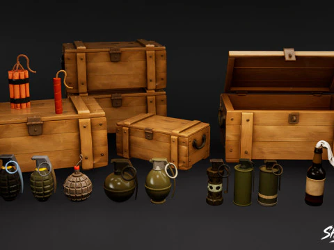 Вибуховий пакет 3D Модель