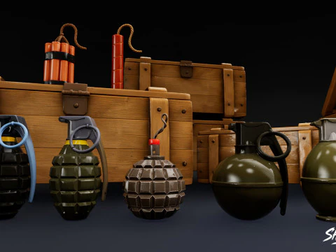 Вибуховий пакет 3D Модель