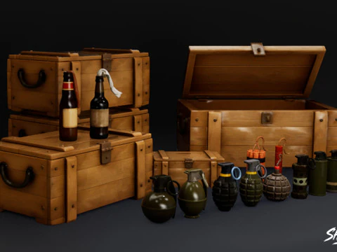 Вибуховий пакет 3D Модель