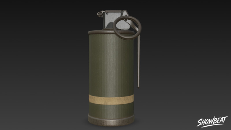 Газова граната 3D Модель .c4d .max .obj .3ds .fbx .stl .blend