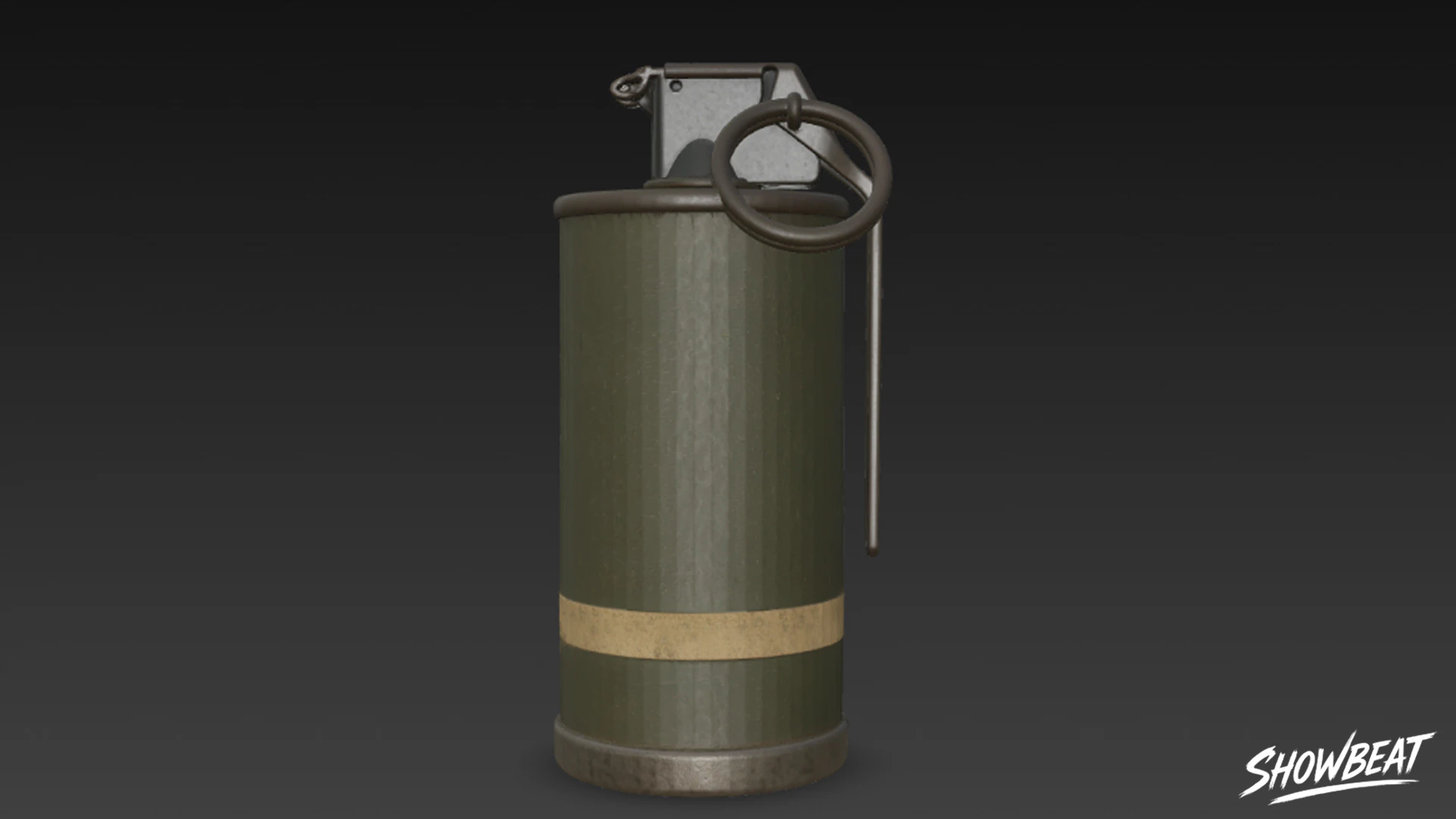 Gas Grenade 3D Model .c4d .max .obj .3ds .fbx .stl .blend 