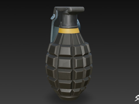 El bombası siyahı 3D Model