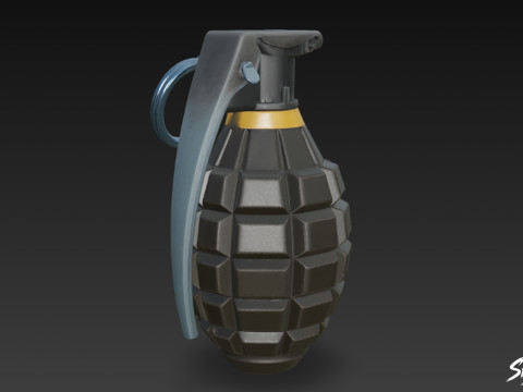 El bombası siyahı 3D Model