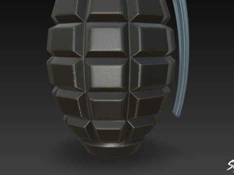 El bombası siyahı 3D Model