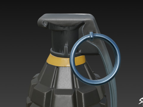 El bombası siyahı 3D Model