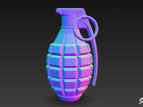 El bombası siyahı 3D Model