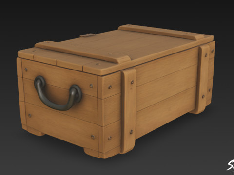 Cephane Sandığı Kapalı 3D Model