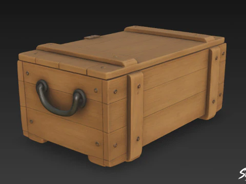 Ящик з боєприпасами закрито 3D Модель