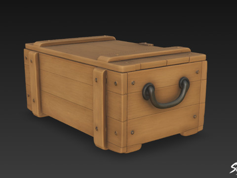 Cephane Sandığı Kapalı 3D Model