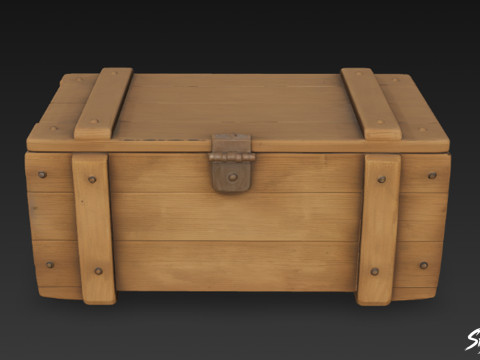 Cephane Sandığı Kapalı 3D Model