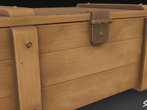 Cephane Sandığı Kapalı 3D Model