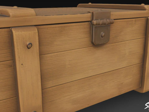 Ящик з боєприпасами закрито 3D Модель