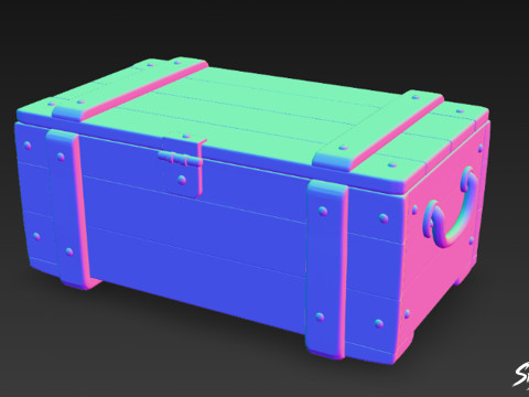 Cephane Sandığı Kapalı 3D Model