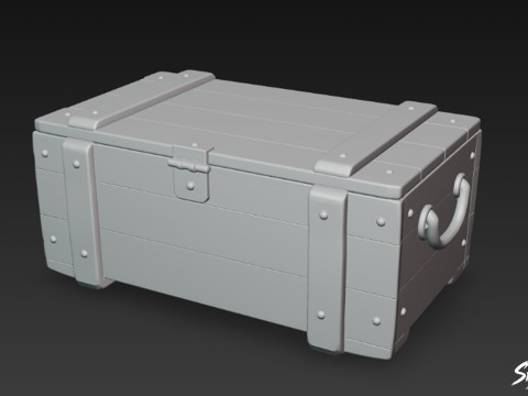 Cephane Sandığı Kapalı 3D Model