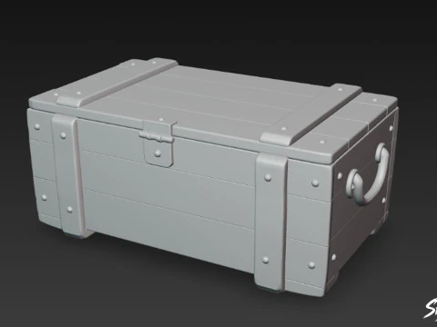 Ящик з боєприпасами закрито 3D Модель