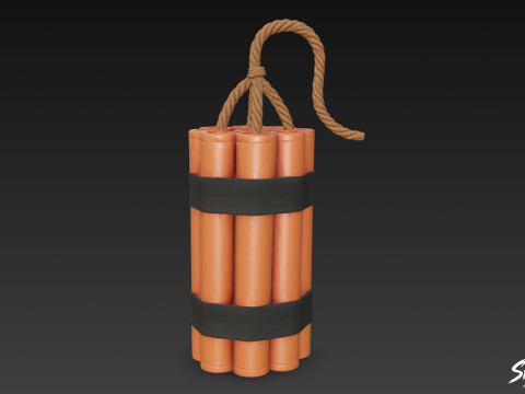 Пакет динаміту 3D Модель