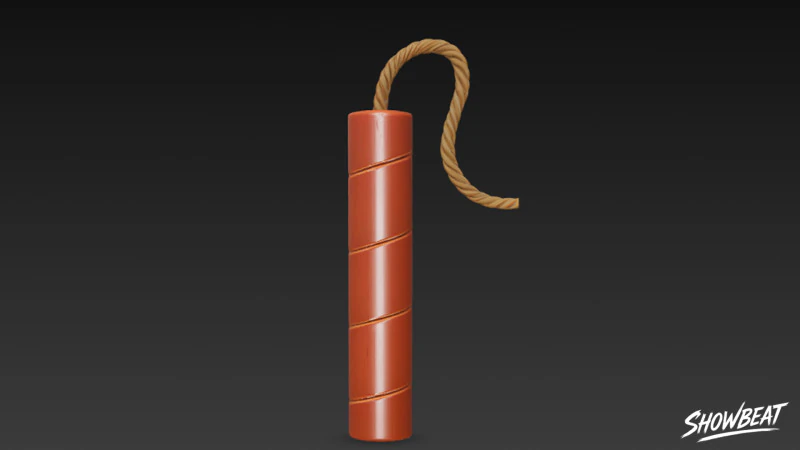 다이너마이트 스틱 3D 모델 .c4d .max .obj .3ds .fbx .stl .blend 