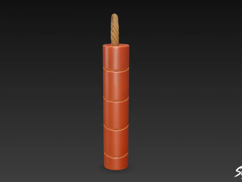 다이너마이트 스틱 3D 모델