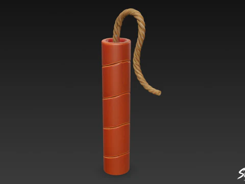 다이너마이트 스틱 3D 모델