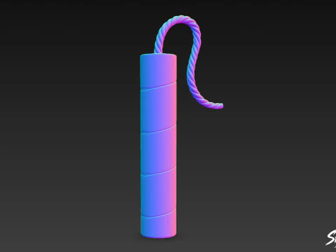 다이너마이트 스틱 3D 모델