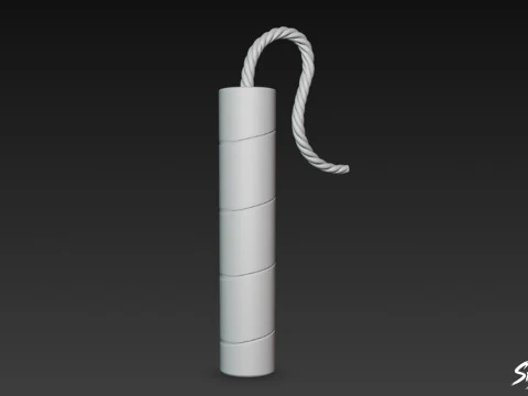 다이너마이트 스틱 3D 모델