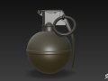 Grenade Olive 01 Modelo 3D