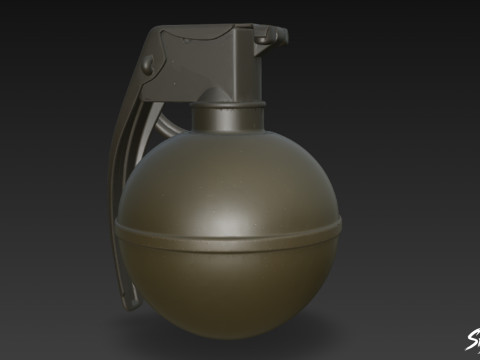 ग्रेनेड ऑलिव 01 3D मॉडल