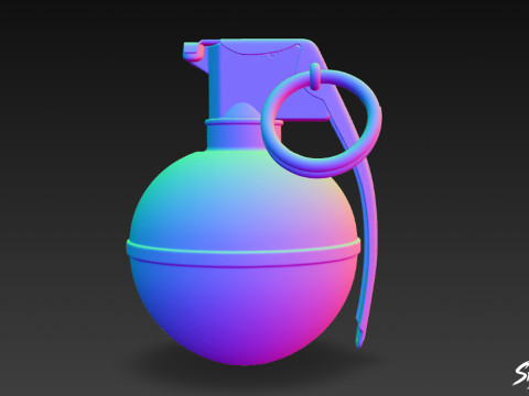 ग्रेनेड ऑलिव 01 3D मॉडल