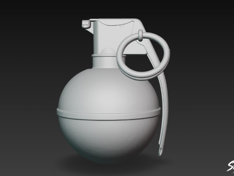 ग्रेनेड ऑलिव 01 3D मॉडल