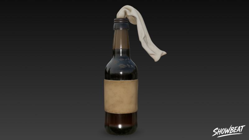 Mołotow Brown Model 3D .c4d .max .obj .3ds .fbx .stl .blend