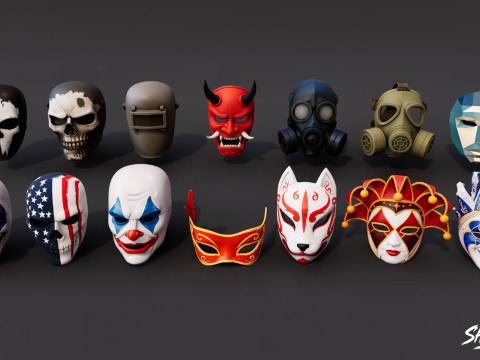 Paquete de máscaras Modelo 3D