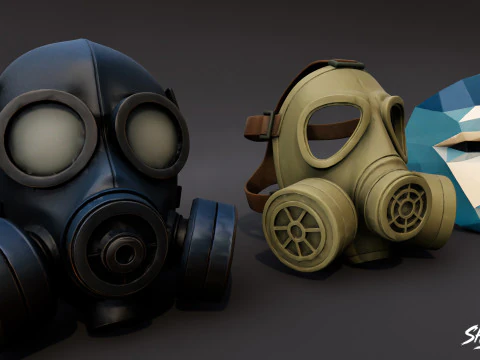 Paquete de m&aacute;scaras Modelo 3D
