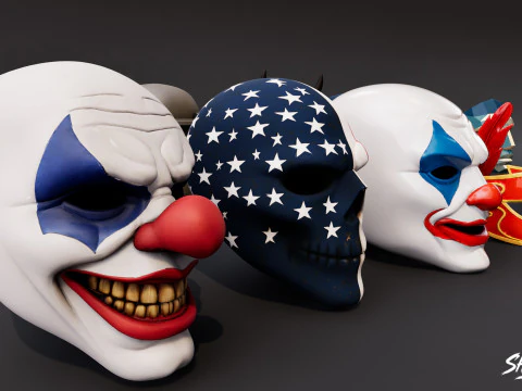 Paquete de m&aacute;scaras Modelo 3D